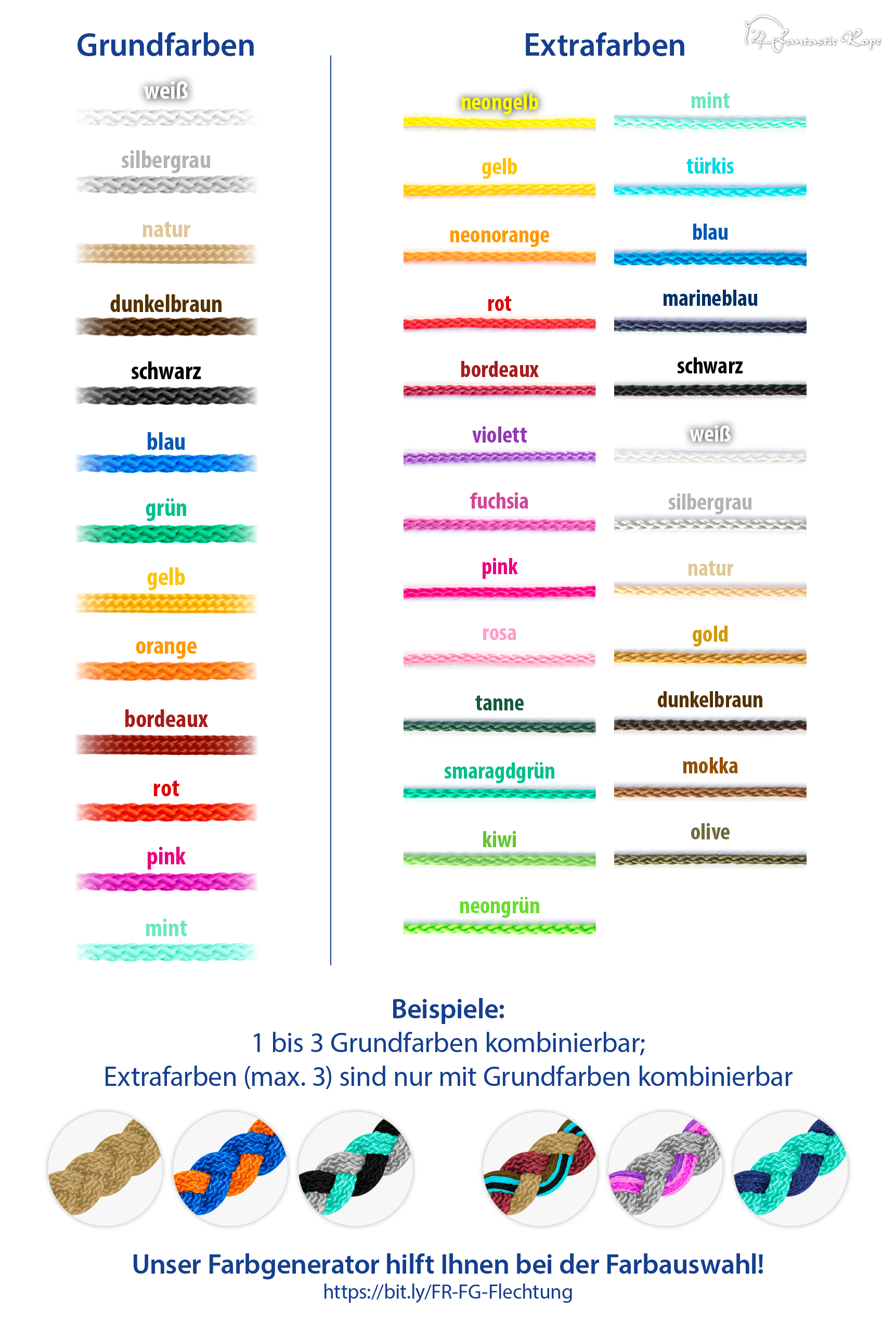 Farbtafel Flechtung